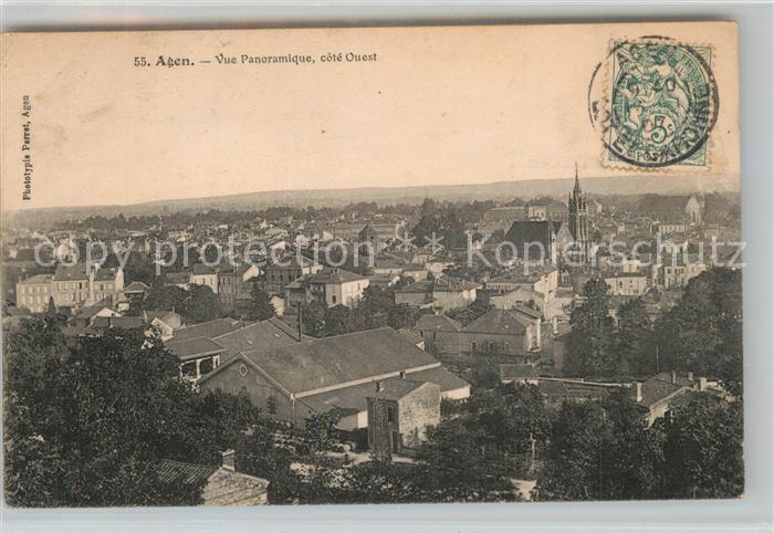 Agen Lot et Garonne Vue Panoramique cote Ouest