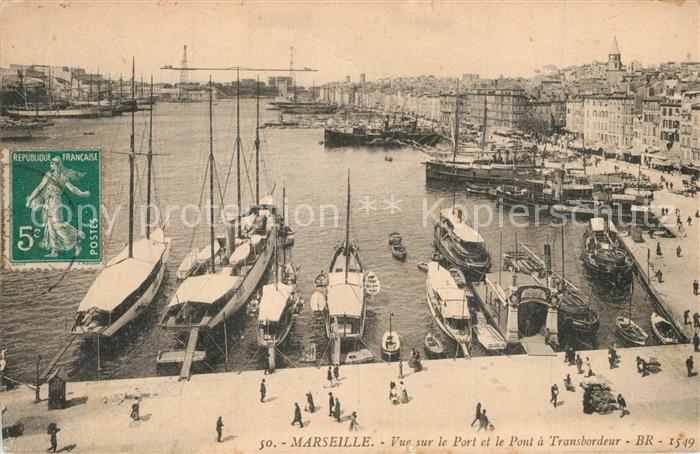 Marseille Bouches-du-Rhone Vue sur le Port et le Pont a Transbordeur