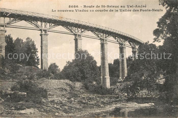 Saint-Brieuc Cotes-d Armor Le nouveau Viaduc en courbe de la Valle