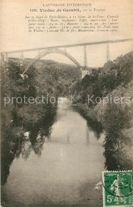 Garabit Viaduc Construction Eiffel sur la Truyere