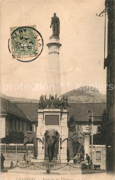 Chambery Savoie Fontaine des Elephants