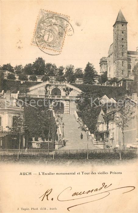 Auch Gers Escalier monumental et Tour des vieilles Prisons