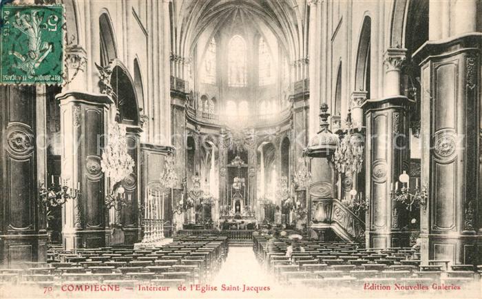 Compiegne Oise Interieur de l’Eglise Saint Jacques