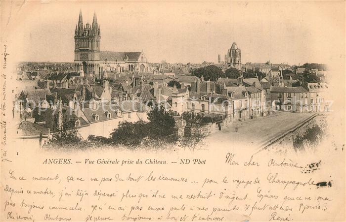 Angers Vue generale prise du Chateau