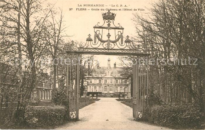 Flers Orne Grille du Chateau et l’Hotel de Ville