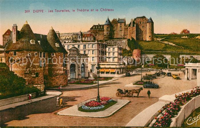 Dieppe 76 Les Tourelles le Theatre et le Chateau