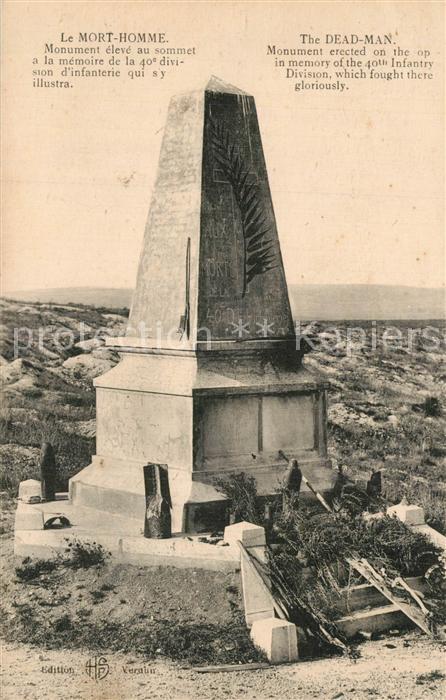 Elsass Alsace Le Mort Homme Monument