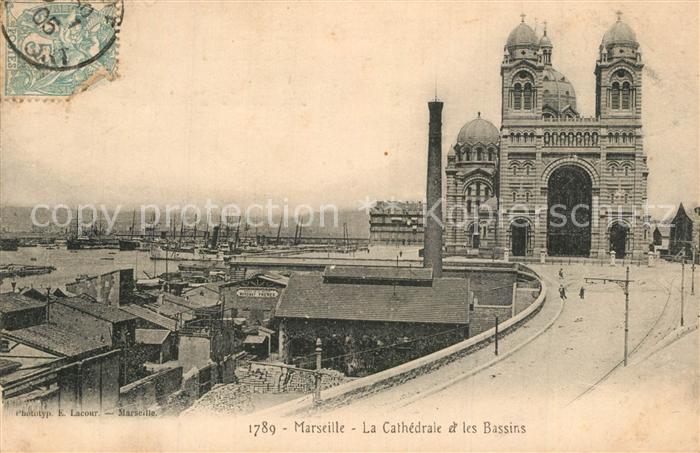 Marseille Bouches-du-Rhone La Cathedrale et les Bassins