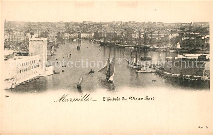 Marseille Bouches-du-Rhone Entree du Vieux Port
