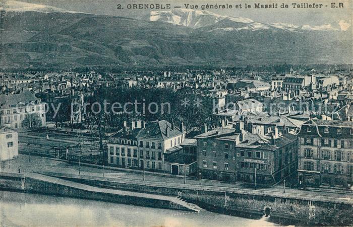 Grenoble Vue generale et le Massif de Taillefer