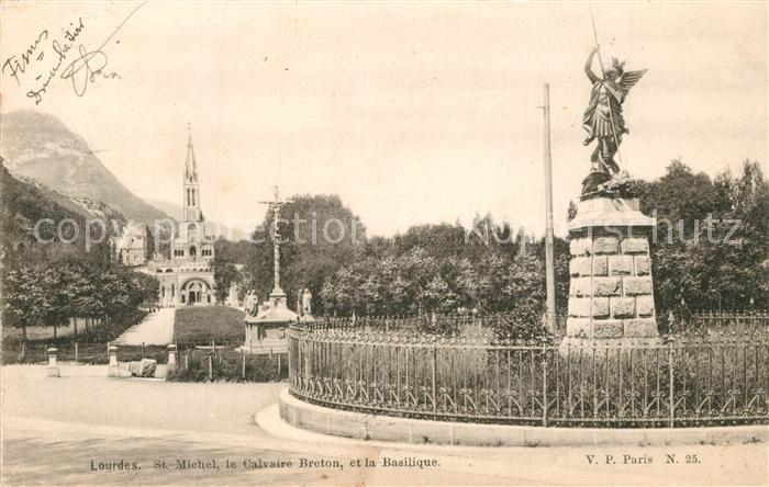 Lourdes Hautes Pyrenees St Michel le Calvaire Breton et la Basi