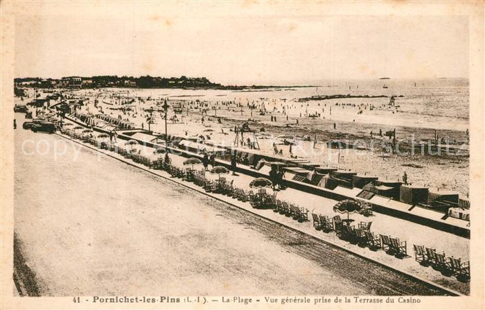 Pornichet La Plage Vue generale prise de la Terrasse du Casino