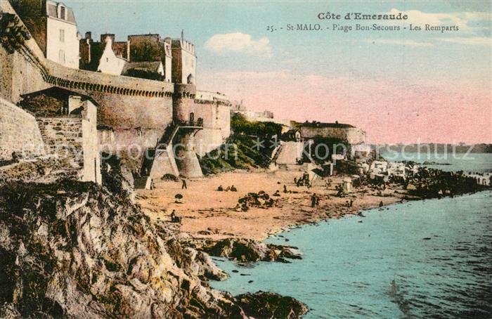 Saint-Malo 35 Plage Bon Secours Les Remparts