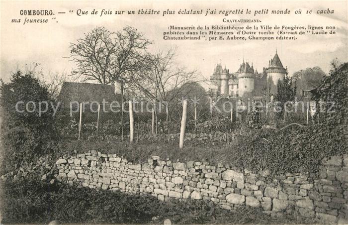 Combourg Que de fois sur un theatre plus eclatan