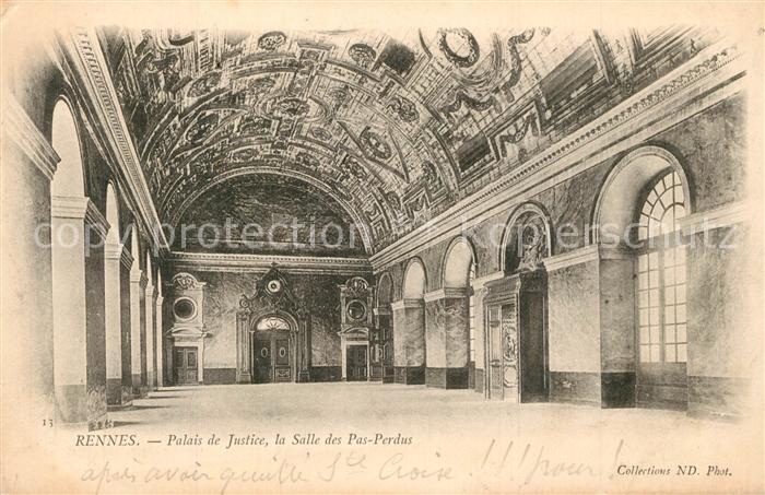 Rennes Ille-et-Vilaine Palais de Justice la Salle des Pas Perdus