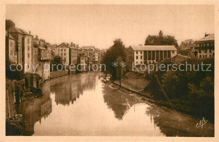 Oloron-Sainte-Marie Le Gave d’Aspe vu du pont en fer