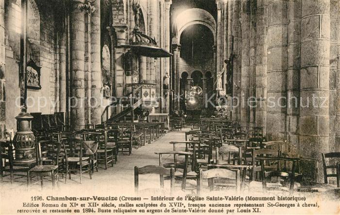 Chambon-sur-Voueize Interieur de l’Eglise Sainte Valerie