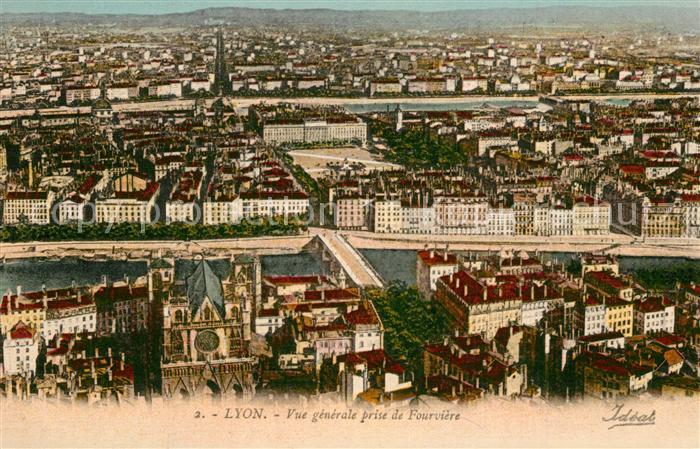 Lyon France Vue Generale prise de Fourvière