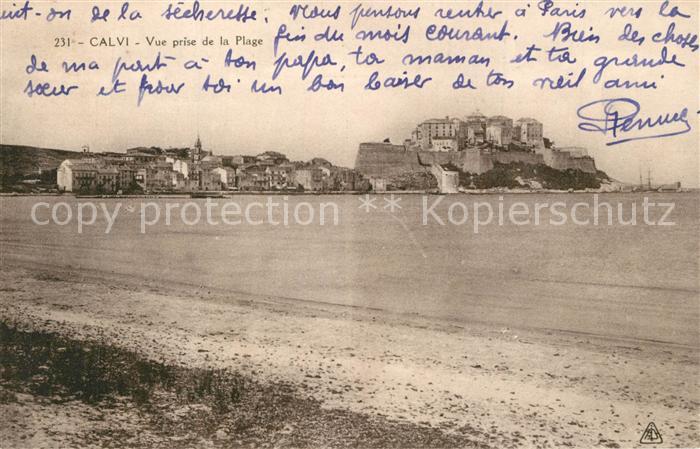 Calvi Vue prise de la plage