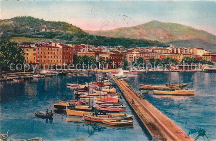 Ajaccio Le Port Dessin Kuenstlerkarte
