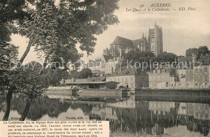 Auxerre Les Quais et la Cathedrale