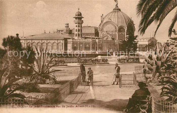 Nice Alpes Maritimes Jetée Promenade vue du Jardin Albert Ie