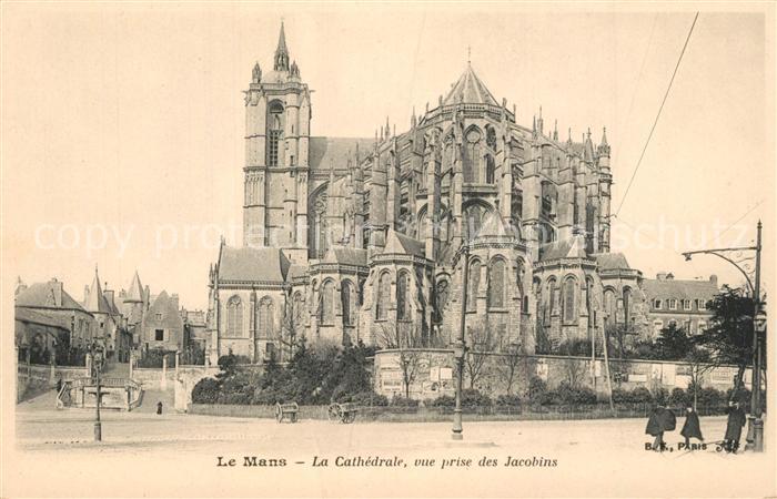 Le Mans Sarthe Cathedrale vue prise des Jacobins