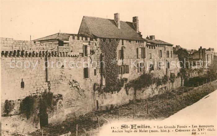 Saint-Emilion Les Grands Fossés Remparts ancien logis