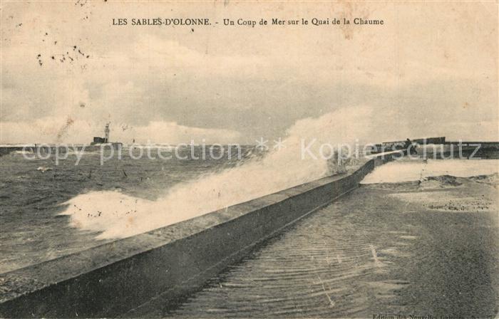 Les Sables-d Olonne Coup de Mer sur le Quai de la Chaume