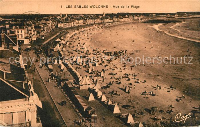Les Sables-d Olonne Vue de la plage