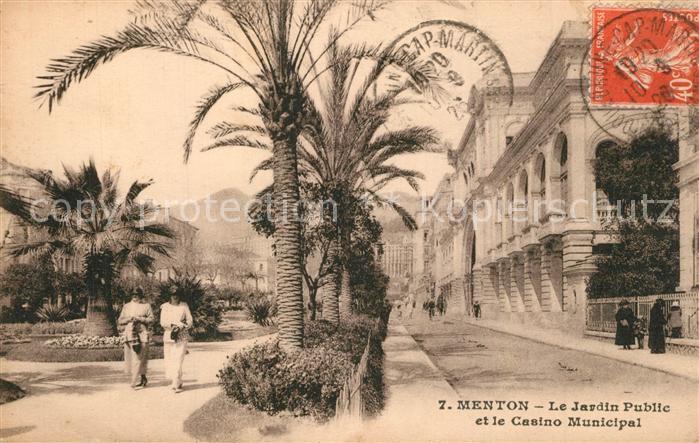 Menton Alpes Maritimes Jardin Public Casino Municipal