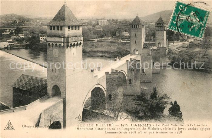 Cahors Pont Valentré XIVe siècle Monument historique