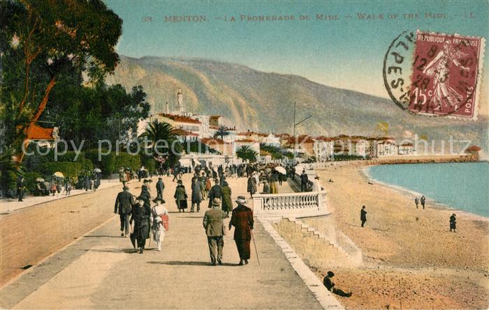 Menton Alpes Maritimes Promenade du Midi