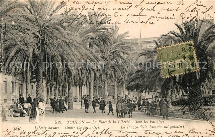 Toulon Var Place de la Liberté Sous les Palmiers