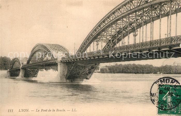 Lyon France Pont de la Boucle sur le Rhône