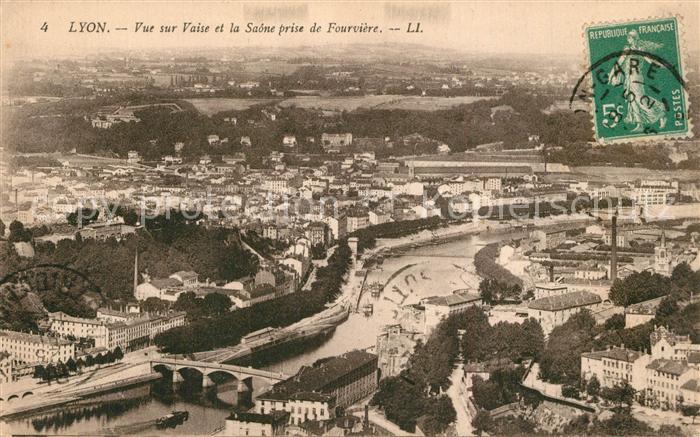 Lyon France Vue sur Vaise et la Saône prise de Fourvière