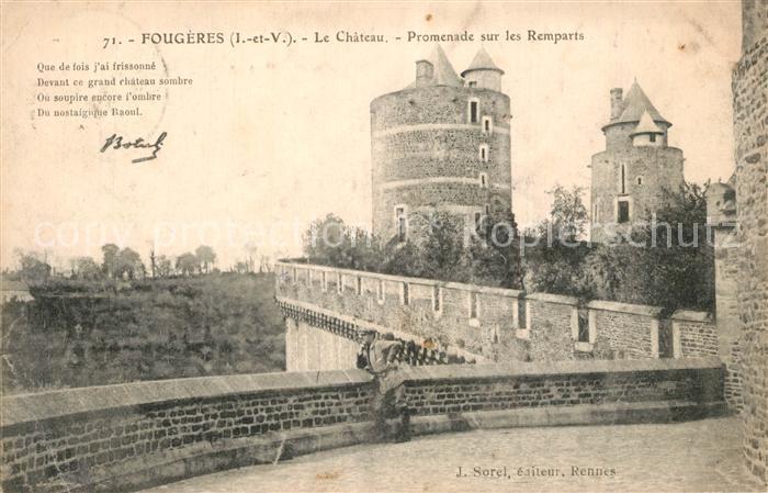 Fougeres Chateau Promenade sur les remparts