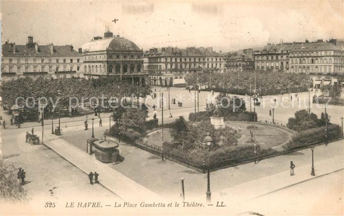 Le Havre Place Gambetta et le Théâtre