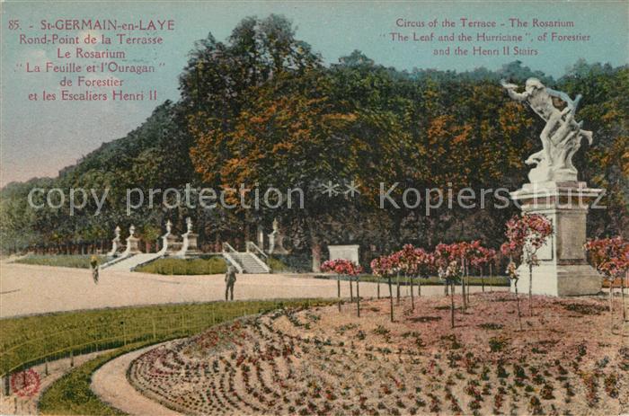 Saint-Germain-en-Laye Rond point de la Terrasse Rosarium Monument Escaliers Henr