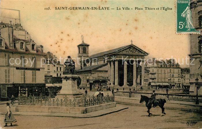 Saint-Germain-en-Laye La Ville Place Thiers Monument Eglise