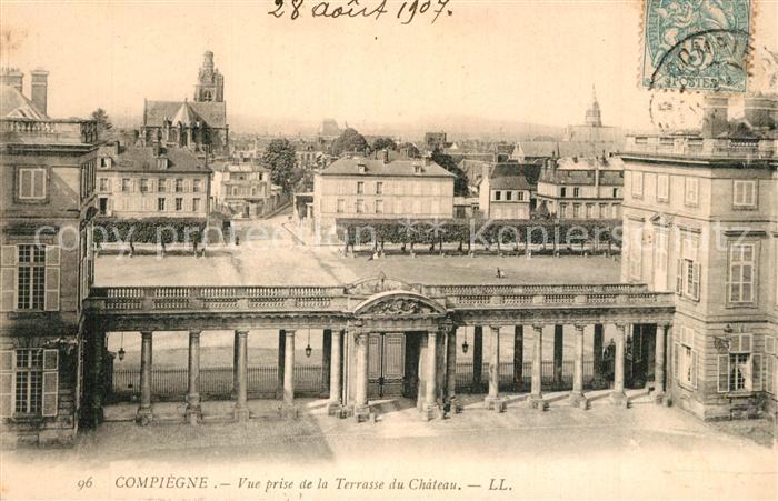 Compiegne Oise Vue prise de la Terrasse du Chateau