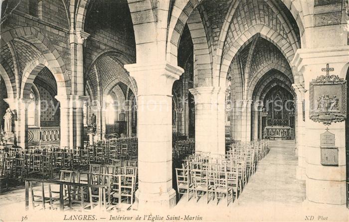Langres Intérieur de l'Eglise Saint Martin