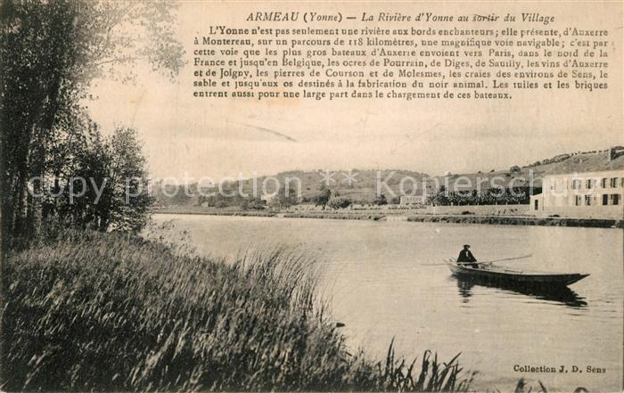 Armeau La Rivière d Yonne au sortir du Village