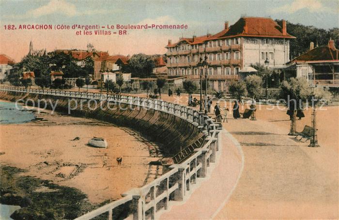 Arcachon Gironde Boulevard Promenade et les Villas