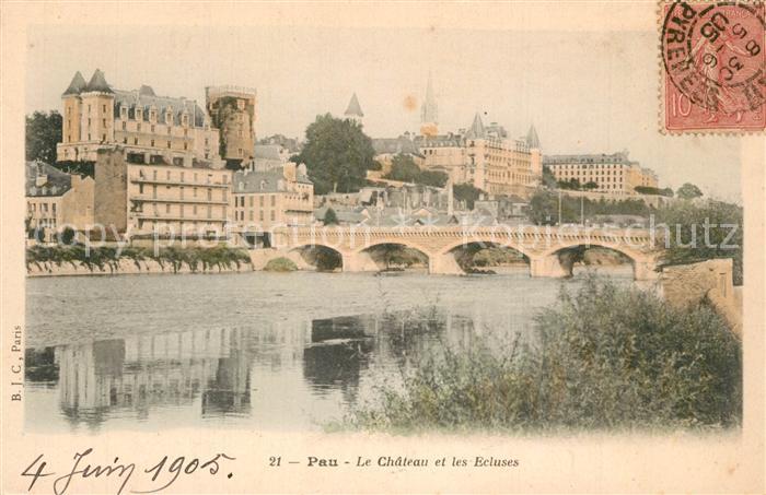Pau 64 Chateau et les Ecluses Pont