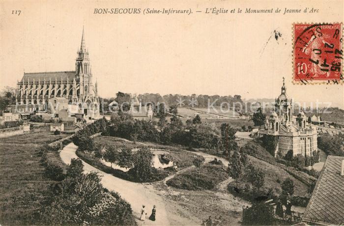 Bonsecours 76 Eglise et Monument de Jeanne d Arc