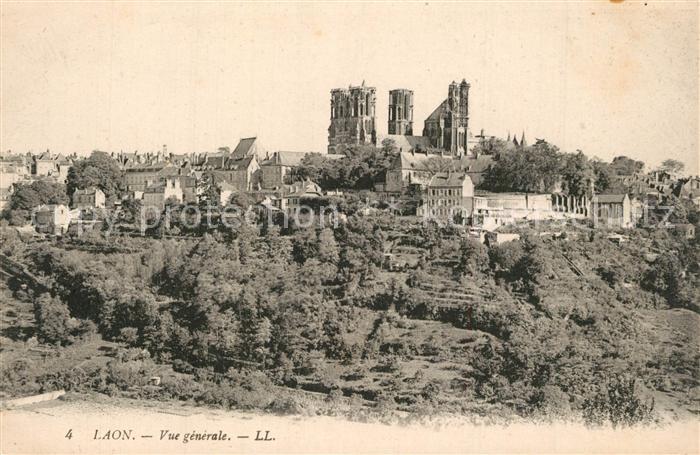 Laon Aisne Vue Generale Cathedrale