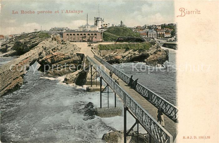 Biarritz Pyrenees Atlantiques La Roche percée et l'Atalaye