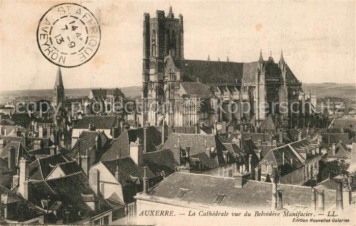 Auxerre La Cathedrale vue du Belvedere Manifacier