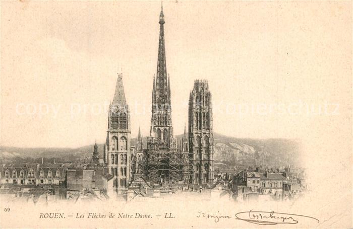 Rouen Les Fleches de Notre Dame